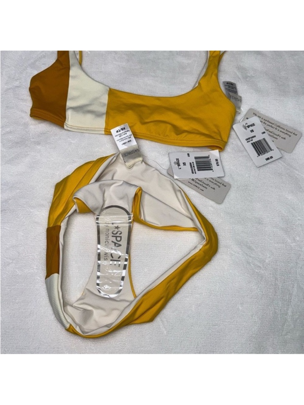 NWT - Yellow Colorblock Bikini Set - Picture 6 of 6